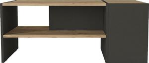 Tavolino con vano portaoggetti - Antracite e colori del legno - VELKAN