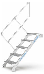 Scala con ringhiera 45 N. 600 mm Larghezza gradini 0,83 m Altezza