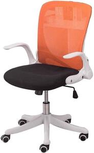 Sedia da ufficio ergonomica con imbottitura in rete traspirante e schienale medio; sedie da ufficio con schienale e braccioli ribaltabili