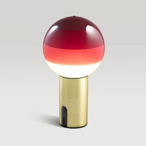 MARSET Lampada da tavolo di design Dipping Light, dimmerabile, Rosso, Soggiorno / Sala da pranzo, Vetro, Design, Lampada da tavolo