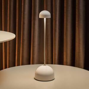 MARSET lampada LED da tavolo ricaricabile Sips, bianco/argento, 31 cm, acciaio dimmerabile, Cromo / Argento, Metallo, Design