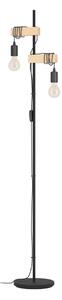 Lampada da terra LED nera/di colore naturale (altezza totale 166,5 cm) TOWNSHEND – EGLO
