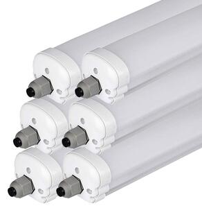 Set di 6 luci di diffusione a LED, 4320 lm, bianco neutro 4000K , L 120 cm