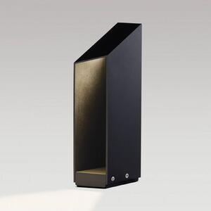 MARSET lampioncino LED Domus, altezza 37 cm, nero, alluminio dimmerabile, Nero, Alluminio, Design, Lampada LED da esterni