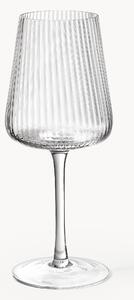 Set di 4 bicchieri vino rosso fatto a mano con struttura millerighe Cami