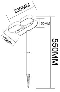 Globo 36509 - Lampada solare LED con sensore LED/7,2W/3V IP44