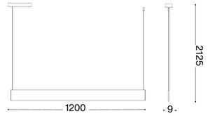 Ideal Lux - Lampadario LED su cavo STEEL LED/24W/230V 3000K CRI 90 120 cm bianco