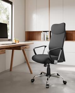 Sedia da ufficio SONGMICS, sedia da scrivania ergonomica, sedia girevole, seduta imbottita, regolabile in altezza e inclinabile, portata massima 120 kg
