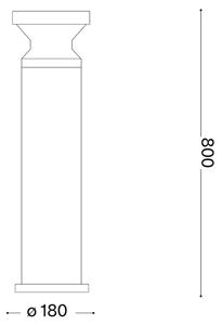Ideal Lux - Lampada da esterno TORRE 1xE27/15W/230V 80 cm IP65 antracite
