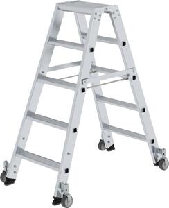 Scaletta accessibile da entrambi i lati con rotelle 2x5 gradini