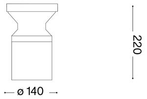 Ideal Lux - Lampada da esterno TORRE 1xE27/15W/230V 22 cm IP65 nera