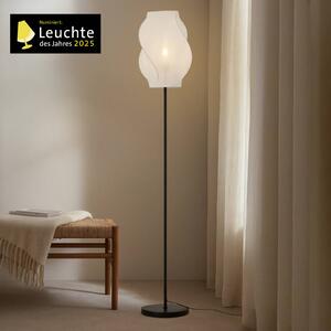 Lampada da terra Tovina Lucande, Bianco / Opale, Soggiorno / Sala da pranzo, Tessuto / Stoffa / Seta, Scandinavo, Lampada da terra