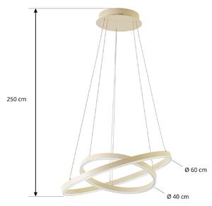 Lampada a sospensione Albiona Arcchio, dimmerabile, Crema / Ambra, Cucina, Metallo, Moderno, Lampada a sospensione