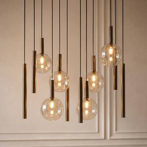 Lampada a sospensione Lumavia Lucande, dimmerabile, Marrone / Ruggine, Soggiorno / Sala da pranzo, Vetro, Moderno, Lampada a sospensione