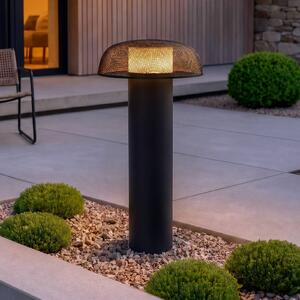 Lucande Lampione a LED MAILE, 80 cm, antracite, IP65 Maile, Nero, Alluminio, Design