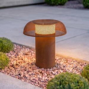 Lucande, lampione a LED MAILE, 40 cm, color ruggine, IP65 Maile Lucande, Marrone / Ruggine, Alluminio, Design