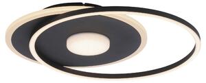 Plafoniera a LED, nera, dimmerabile, H 6,8 cm