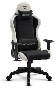 Sense7 Spellcaster FUKU sedia da gioco, poltrona da gioco, sedia da ufficio, sedia da scrivania ergonomica, 120 kg, nero-beige