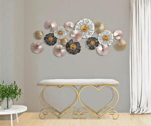 Panca in metallo dorato e tessuto Imbottito HEART CREMA Dimensioni 105x37,5x51, 5 cm peso 7,6 kg rivestimento colore crema