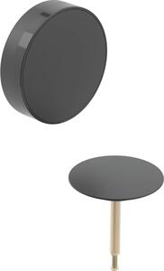 Geberit Set prefabbricato scarico vasca da bagno, Split d52mm, con comando a rotazione, nero opaco, 1 pz