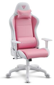 Sense7 Spellcaster FUKU sedia da gioco, poltrona da gioco, sedia da ufficio, sedia da scrivania ergonomica, sedia girevole 120 kg, ecopelle, rosa
