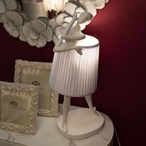 Lampada da tavolo Ballet E14, Mauro Ferretti, diametro 29 cm, altezza 62,5 cm, colore bianco