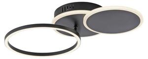 Lampada da soffitto a LED SEVENT 25,5 W 3000 K 1100 lm, metallo nero, dimensioni: 8,2 x 50 x 33,4 cm, IP20, Leuchten Direkt
