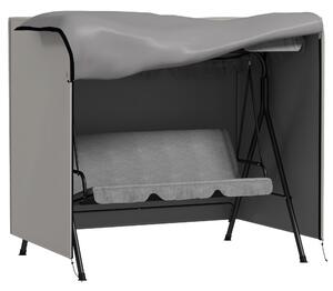 Outsunny Copertura per Dondolo da Giardino con Cerniera Copertura per Mobili da Esterno 177x114x152 cm Grigio | Aosom Italy