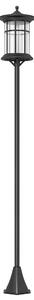 Outsunny Lampione Solare da Giardino Alto 184cm con Luce LED Bianco Freddo e IP44, Nero|Aosom