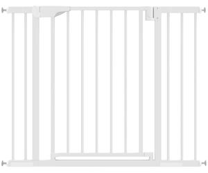 PawHut Cancellino di Sicurezza per Bambini e Animali, Chiusura Automatica e Montaggio a Pressione, 76-103x76 cm, Bianco | Aosom Italy