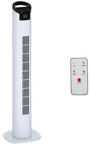 HOMCOM Ventilatore a Colonna Torre con Telecomando e Oscillazione, 3 Funzioni e 3 Velocità, Timer 7.5 Ore, Diametro 20x78.5cm|Aosom