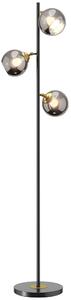 HOMCOM Lampada da Terra in Metallo ad Albero con 3 Paralumi in Vetro, Ø36x162 cm, Nero e Grigio|Aosom