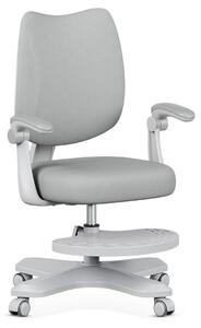 Mark Adler Junior 4.6 | Sedia da scrivania per bambini Sedia girevole ergonomica per bambini | Poggiapiedi | Profondità di seduta regolabile | Braccioli regolabili | Grigio