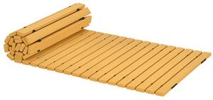 Outsunny Passerella per Giardino a Doghe Arrotolabili e Semi Flessibile, in Legno di Abete, 185x60 cm, Giallo | Aosom Italy