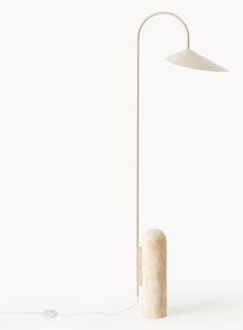 Lampada da terra con base in travertino Arum, orientabile