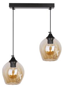 Candellux Lampadario a sospensione Aspa nero e marrone per lampadina 2x E27 32-00590