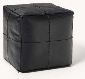 Pouf in pelle fatto a mano Raven