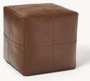 Pouf in pelle fatto a mano Raven