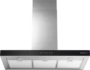 Glem Gas Cappa Cucina Filtrante a Parete Larghezza 90 cm Classe A con Clean Air colore Inox/Nero - GHB990IXA