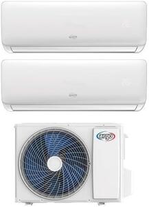 Argo Climatizzatore Dual Split Inverter 9000 + 12000 Btu Condizionatore con Pompa di Calore Classe A++/A+ Gas R32 Wi-Fi (Unit Interna + Unit Este