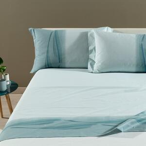 Completo Lenzuola Singolo Azzurro Night Casa Colors, In Cotone Caleffi