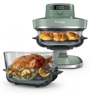 Ninja Friggitrice ad Aria 5 in 1 Capacit 5.7 Litri Potenza 2000 Watt in Vetro XL colore Verde - AS090EUGN CRISPi Pro
