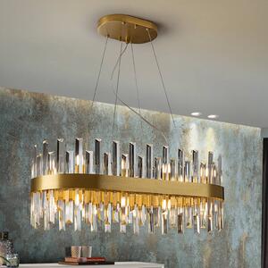 Schuller Valencia Lampada a sospensione in vetro Grace, Ottone / Oro, Soggiorno / Sala da pranzo, Metallo, Lampada a sospensione