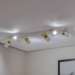 Eko-Light Faretto da soffitto Joker, bianco/oro, 6 luci