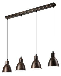 Brilagi - Lampadario LED sospeso su cavo RIDDY 4xE27/60W/230V rame/patina