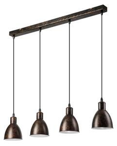 Brilagi - Lampadario LED sospeso su cavo RIDDY 4xE27/60W/230V rame/patina