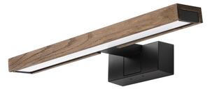 Brilagi - Illuminazione LED per specchio da bagno 3 in 1 WOODY MIRROR LED/8W/230V IP44 nero/rovere noce