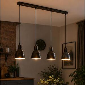 Brilagi - Lampadario LED sospeso su cavo RIDDY 4xE27/60W/230V rame/patina