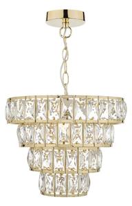 Där Lighting CER0135 - Lampadario a catena CERYS 1xE27/60W/230V, dorato