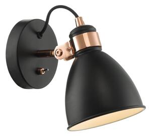 Där Lighting FRE0722 - Faretto da parete FREDERICK 1xE14/40W/230V nero